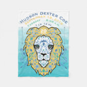 Abstract geverfde "baby baby"-peuter registreert fleece deken (Voorkant)