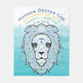 Abstract geverfde "baby baby"-peuter registreert fleece deken (Voorkant)