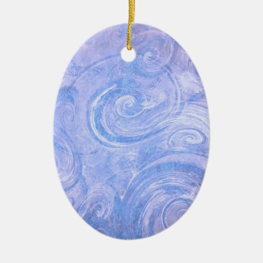 Abstract geverfde draden keramisch siermiddel ornament (Voorkant)