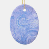 Abstract geverfde draden keramisch siermiddel ornament (Achterkant)