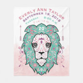 Abstract geverfde leeuwenkruid, geboorteland fleece deken (Voorkant)