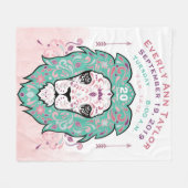 Abstract geverfde leeuwenkruid, geboorteland fleece deken (Voorkant (Horizontaal))