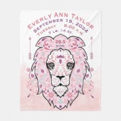 Abstract geverfde leeuwenkruid, geboorteland fleece deken (Voorkant)