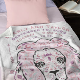 Abstract geverfde leeuwenkruid, geboorteland fleece deken