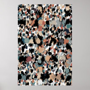 Abstract gevlekt camouflage poster