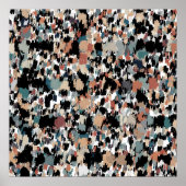 Abstract Gevlekt Camouflagepatroon Poster (Voorkant)