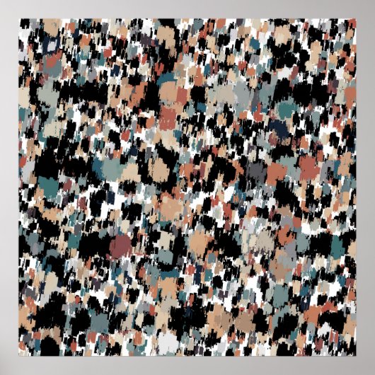 Abstract Gevlekt Camouflagepatroon Poster (Voorkant)