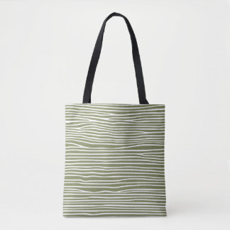 Abstract gevoerd modern olijfgroen tote bag
