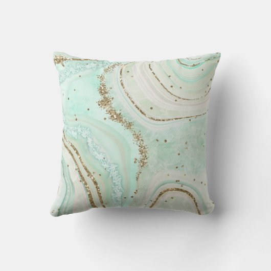 Abstract gewijs V1 Mint ID827 Kussen (Achterkant)