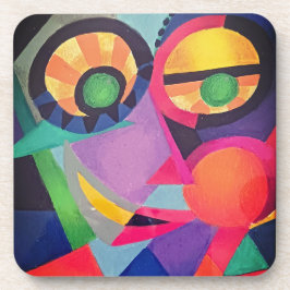 Abstract gezicht #1 bier onderzetter