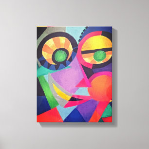 Abstract gezicht #1 canvas afdruk