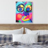 Abstract gezicht #2 canvas afdruk (Insitu (Slaapkamer))