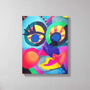 Abstract gezicht #2 canvas afdruk