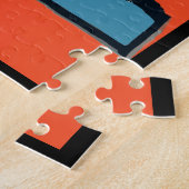 Abstract gezicht art deco legpuzzel (Zijkant)