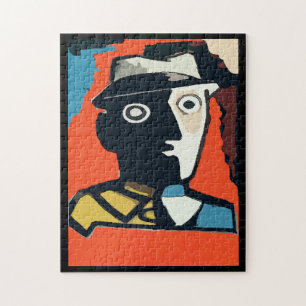 Abstract gezicht art deco legpuzzel