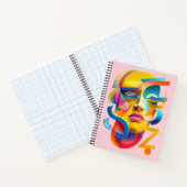 Abstract gezicht Art Vrouw Abstract gezicht Notitieboek (Binnen)