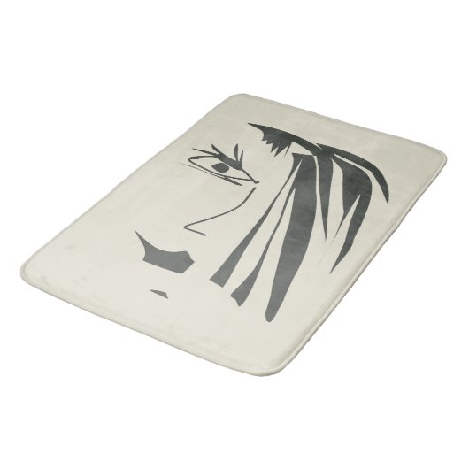 Abstract gezicht . badmat (Gekanteld)