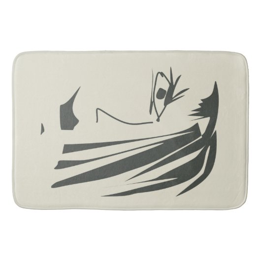 Abstract gezicht . badmat (Voorkant)