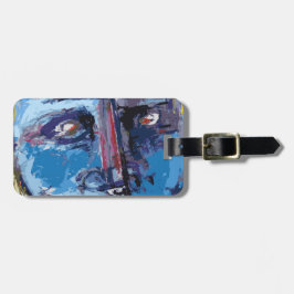 Abstract gezicht bagagelabel