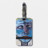 Abstract gezicht bagagelabel (Achterkant verticaal)