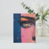 Abstract Gezicht Briefkaart (Staand voorkant)
