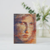 Abstract gezicht briefkaart (Staand voorkant)