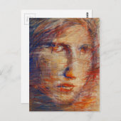 Abstract gezicht briefkaart (Voorkant / Achterkant)