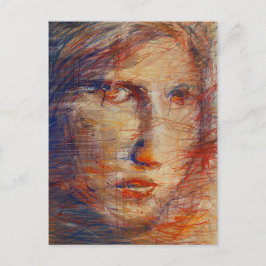 Abstract gezicht briefkaart