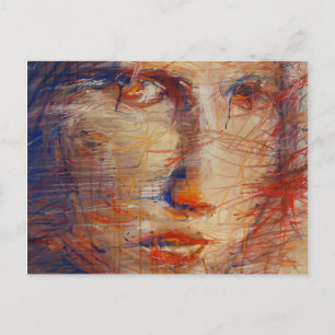 Abstract gezicht briefkaart
