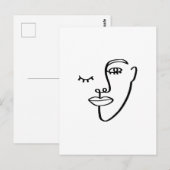 Abstract gezicht | briefkaart (Voorkant / Achterkant)