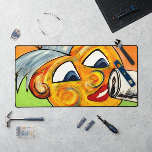 Abstract gezicht bureaumat (Werkstation)