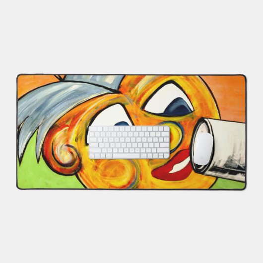 Abstract gezicht bureaumat (Keyboard & Muis)