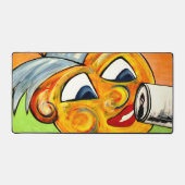 Abstract gezicht bureaumat (Voorkant)