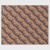 Abstract gezicht cadeaupapier (Vlak)