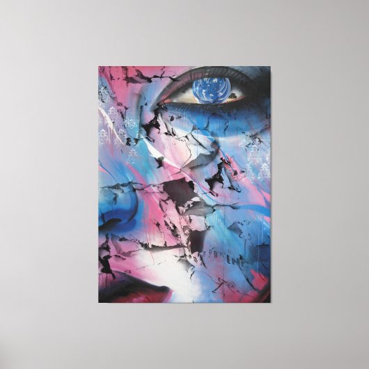 Abstract gezicht canvas afdruk (Voorkant)