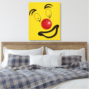 Abstract gezicht clown canvas afdruk