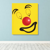 Abstract gezicht clown canvas afdruk (Insitu (Houten vloer))