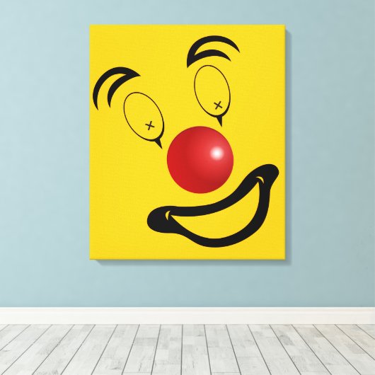 Abstract gezicht clown canvas afdruk (Insitu (Houten vloer))
