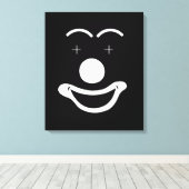 Abstract gezicht clown canvas afdruk (Insitu (Houten vloer))