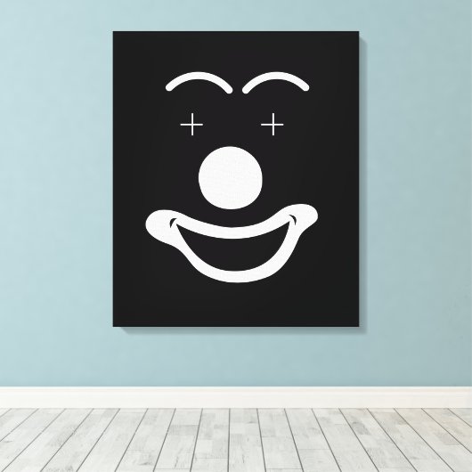 Abstract gezicht clown canvas afdruk (Insitu (Houten vloer))
