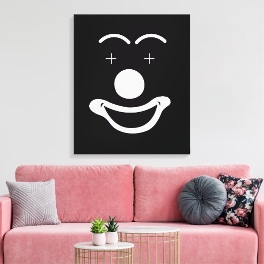 Abstract gezicht clown canvas afdruk (Insitu (Woonkamer))
