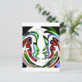 Abstract gezicht Hakuna Matata Art Print Briefkaart (Staand voorkant)