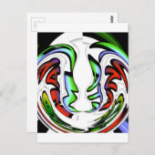 Abstract gezicht Hakuna Matata Art Print Briefkaart (Voorkant / Achterkant)
