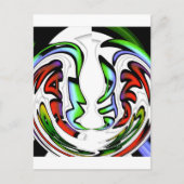 Abstract gezicht Hakuna Matata Art Print Briefkaart (Voorkant)