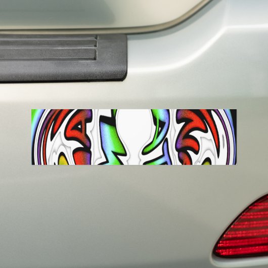 Abstract gezicht Hakuna Matata Art Print Bumpersticker (Op auto)