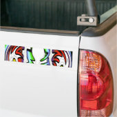 Abstract gezicht Hakuna Matata Art Print Bumpersticker (Op Truck)