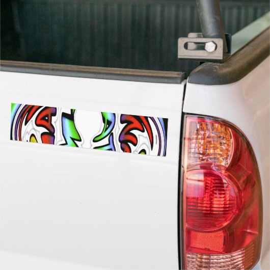 Abstract gezicht Hakuna Matata Art Print Bumpersticker (Op Truck)