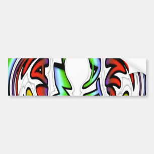 Abstract gezicht Hakuna Matata Art Print Bumpersticker