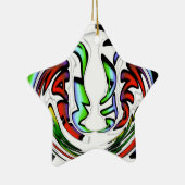 Abstract gezicht Hakuna Matata Art Print Keramisch Ornament (Rechts)