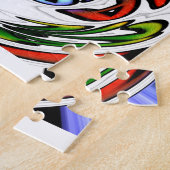 Abstract gezicht Hakuna Matata Art Print Legpuzzel (Zijkant)